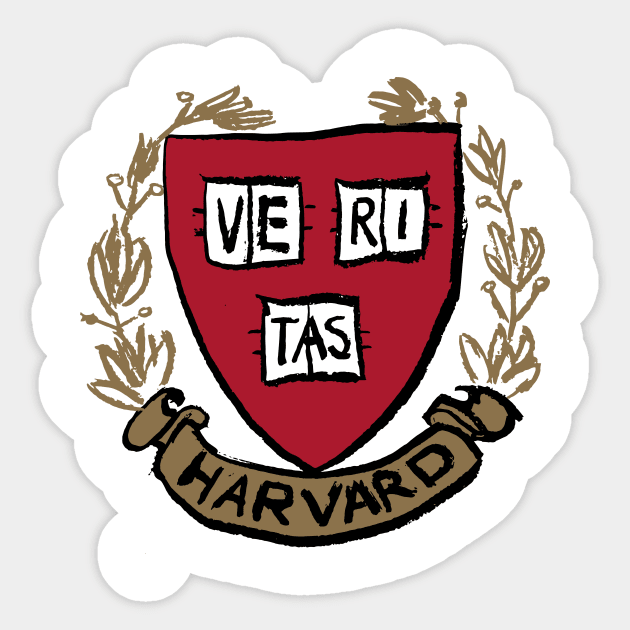 Harvard Sticker by Very Simple Graph